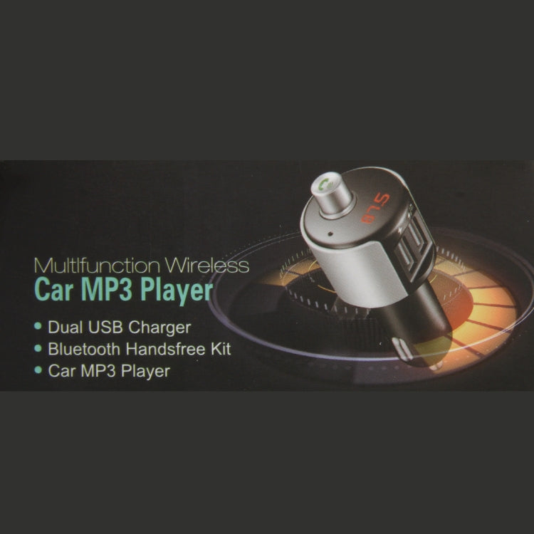 Wireless Bluetooth Car MP3 Music Player FM Transmitter Car Charger Adapter with Dual USB Ports