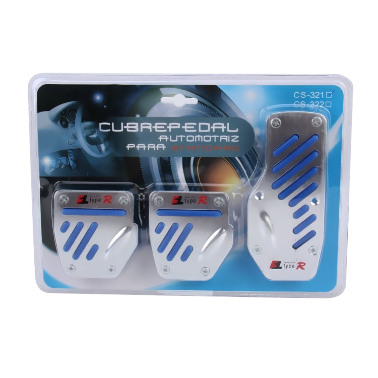 CS-321 3 in 1 Non-Slip Manual Car Truck Pedals Foot Brake Pad Cover Set