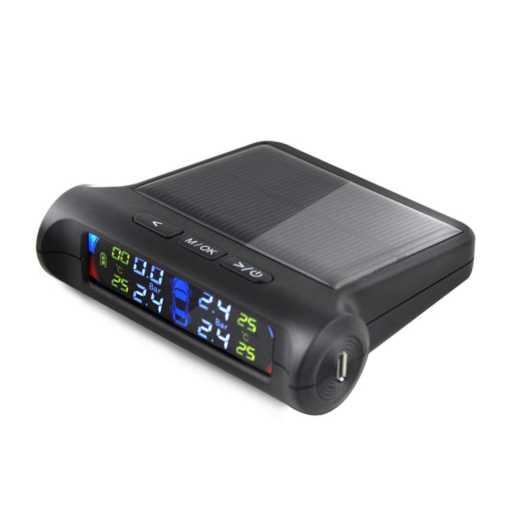 PZ802-E Solar Powered Video TPMS External Tire Pressure Monitor with LCD Color Display Screen