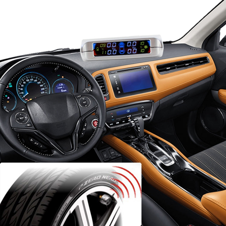 PZ802-E Solar Powered Video TPMS External Tire Pressure Monitor with LCD Color Display Screen