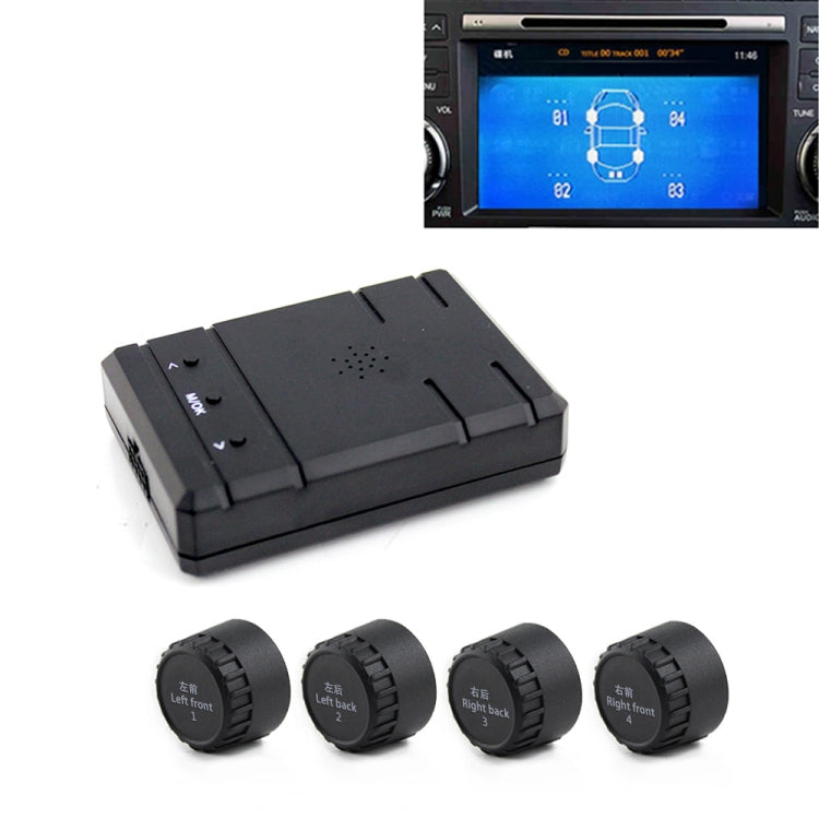 PZ805-E Video TPMS External Tire Pressure Monitor with 4 External Sensors