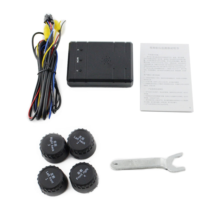 PZ805-E Video TPMS External Tire Pressure Monitor with 4 External Sensors
