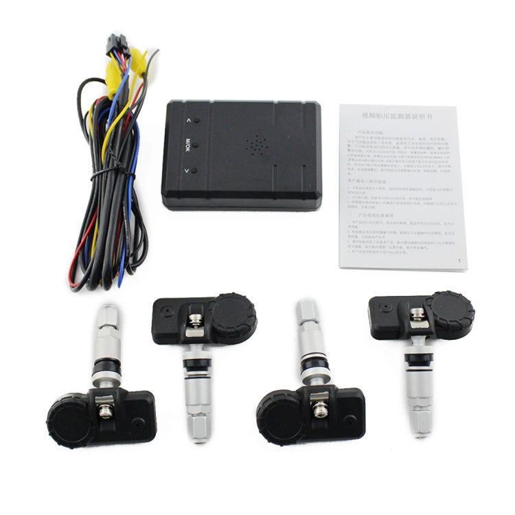 PZ805-I Video TPMS Internal Tire Pressure Monitor with 4 External Sensors
