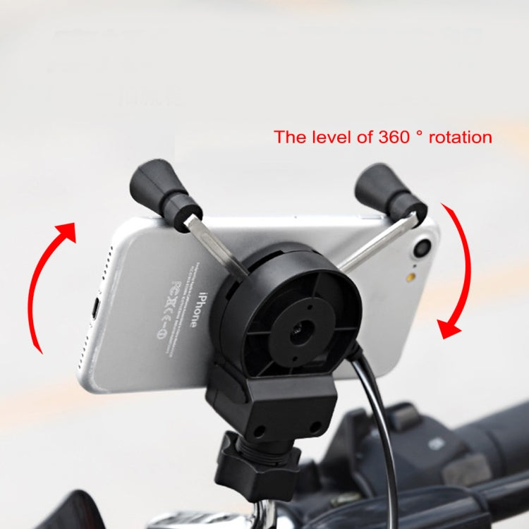 Universal Motorcycle USB Phone Charger with 360 Degree Rotatable Holder, Suitable for 4.5-6 inch Smartphones
