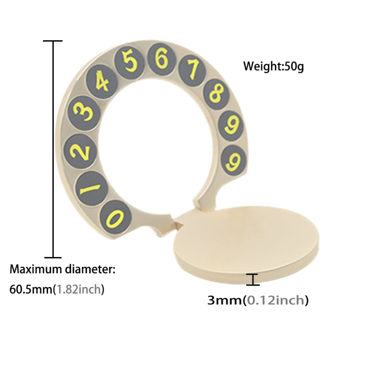 Alloy Mini Design Hidden Number Temporary Parking Number Card