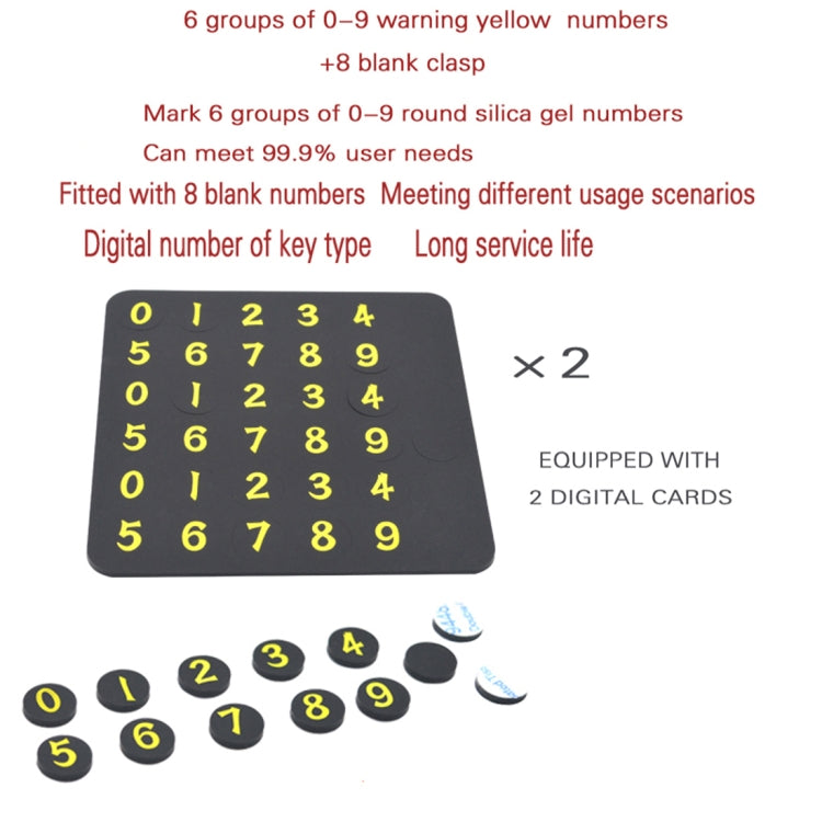 Alloy Mini Design Hidden Number Temporary Parking Number Card