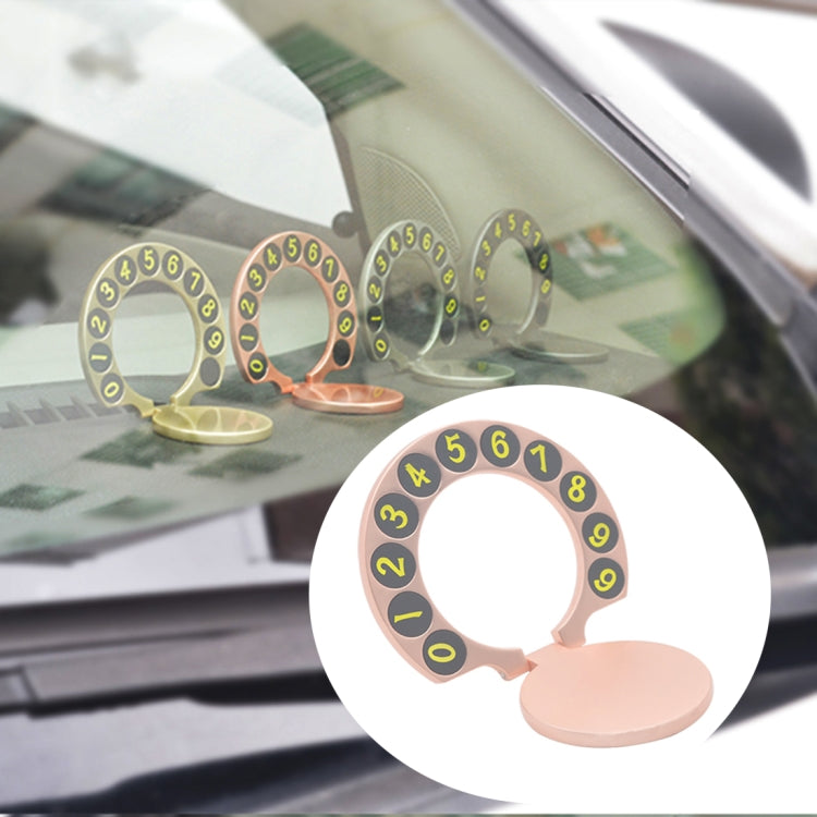 Alloy Mini Design Hidden Number Temporary Parking Number Card