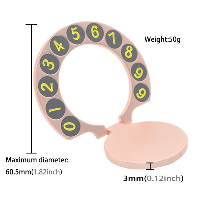 Alloy Mini Design Hidden Number Temporary Parking Number Card
