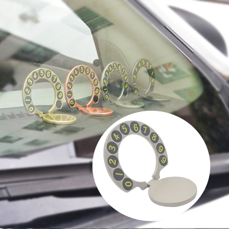Alloy Mini Design Hidden Number Temporary Parking Number Card