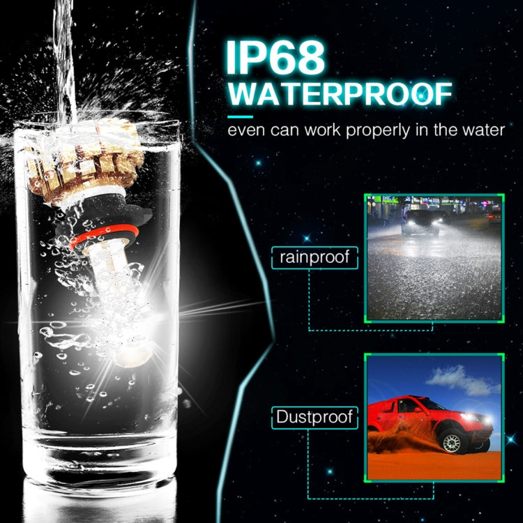 2 PCS Auto Car HB3/9005/H10 28W 2200LM 6000K Pure White COB LED Headlight Bulbs Conversion Kit, DC 9-36V