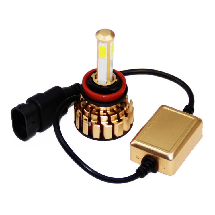 2 PCS Auto Car H8/H9/H11 28W 2200LM 6000K Pure White COB LED Headlight Bulbs Conversion Kit, DC 9-36V