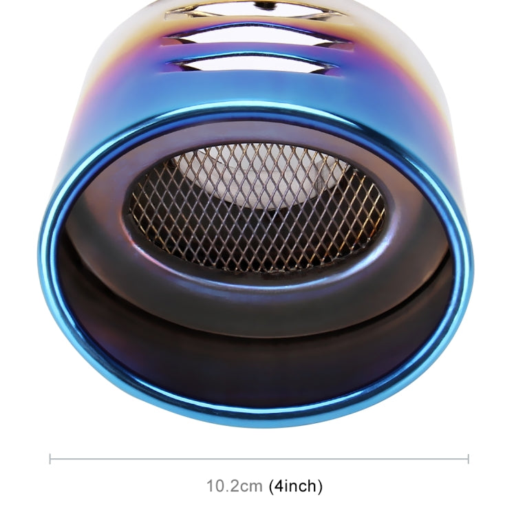 Universal Car Styling Stainless Steel Curved Bolt-on Exhaust Tail Muffler Tip Pipe with Mesh