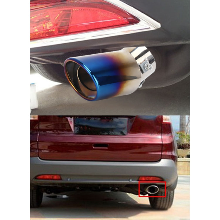 Universal Car Styling Stainless Steel Curved Exhaust Tail Muffler Tip Pipe