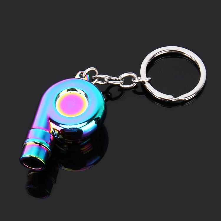 Colorful Car Turbocharger Shaped Pendant Zinc Alloy Keychain Keyring