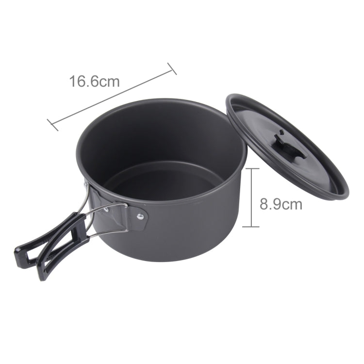 DS-500 Outdoor Camping Ultra Light Weight 15 Piece Cookware Stackable Set