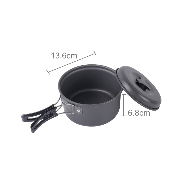 DS-500 Outdoor Camping Ultra Light Weight 15 Piece Cookware Stackable Set