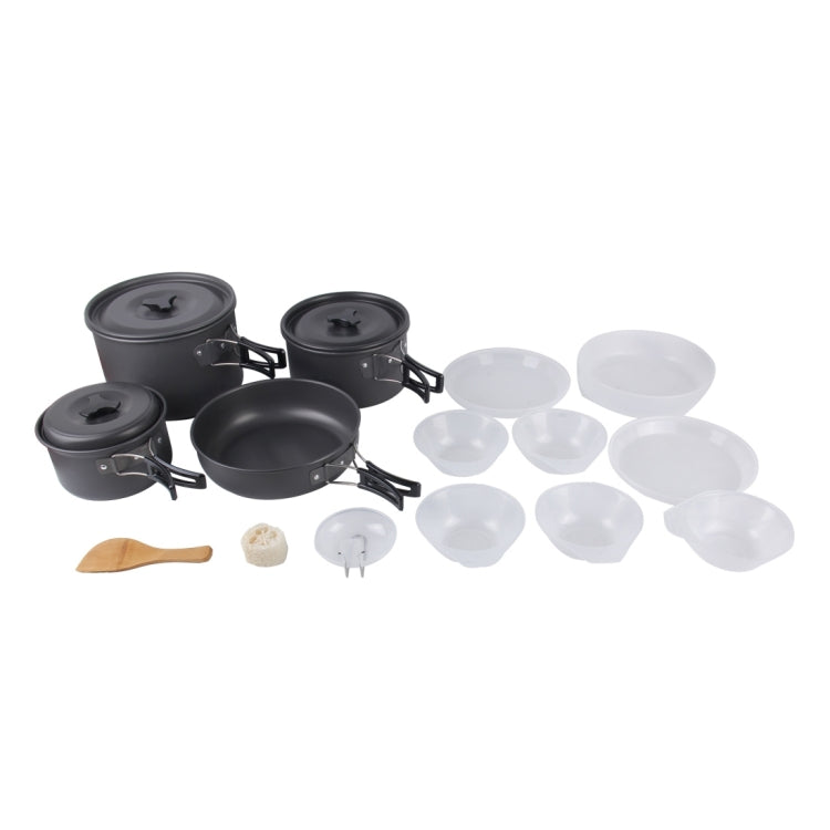 DS-500 Outdoor Camping Ultra Light Weight 15 Piece Cookware Stackable Set