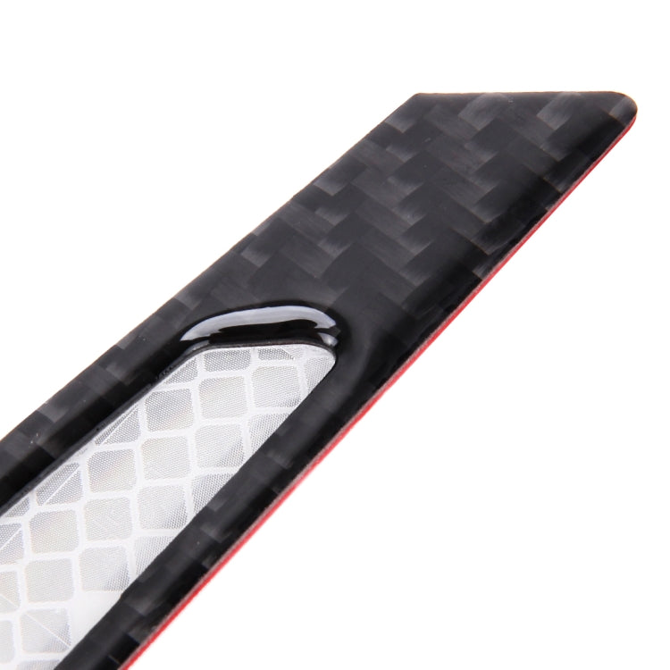 4 PCS Carbon Fiber Car Auto Side Door Edge Guard Protection Trims Reflective Stickers