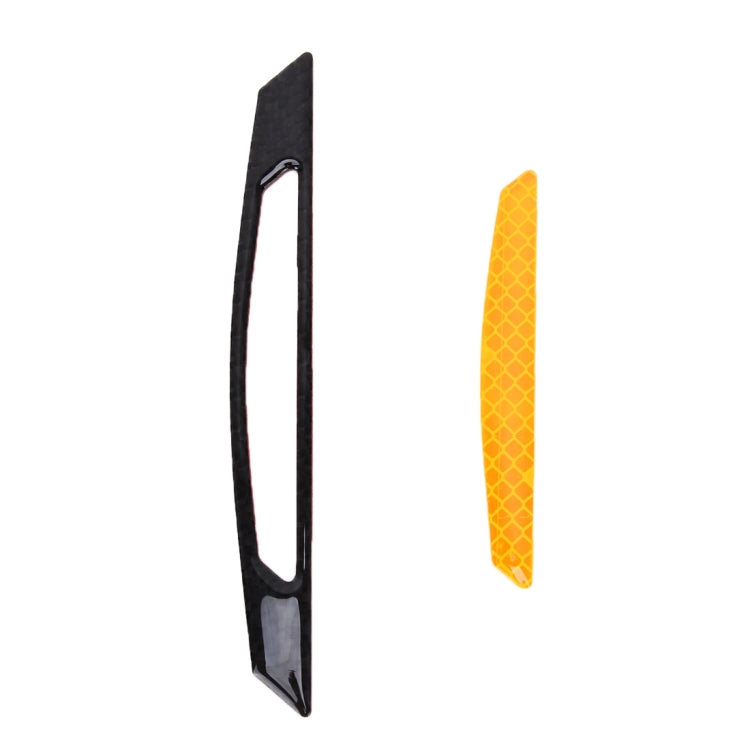 4 PCS Carbon Fiber Car Auto Side Door Edge Guard Protection Trims Reflective Stickers