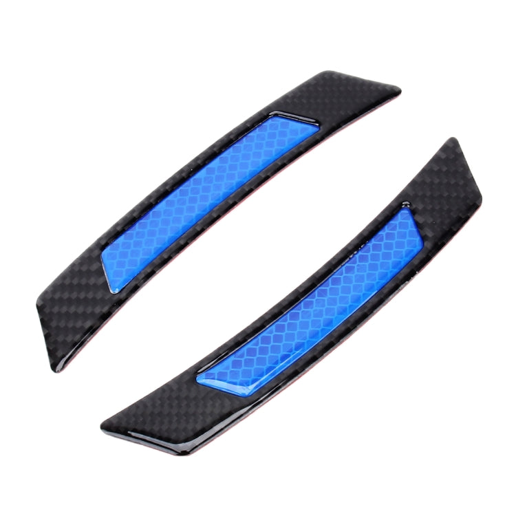 2 PCS Carbon Fiber Reflective Car Fender Flare Wheel Brow Warning Strip Stickers