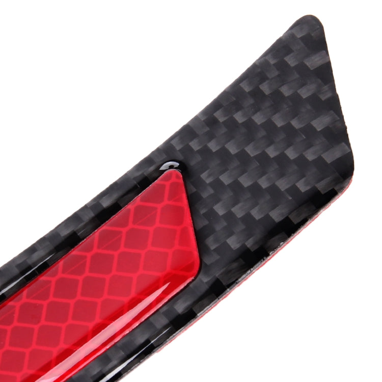 2 PCS Carbon Fiber Reflective Car Fender Flare Wheel Brow Warning Strip Stickers