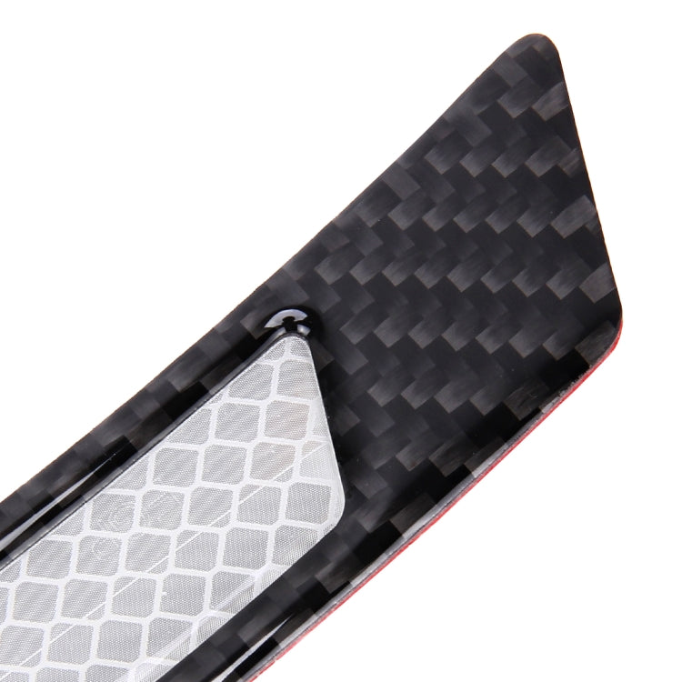 2 PCS Carbon Fiber Reflective Car Fender Flare Wheel Brow Warning Strip Stickers