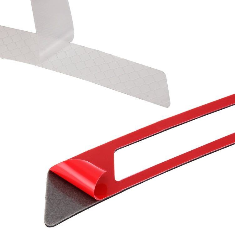 2 PCS Carbon Fiber Reflective Car Fender Flare Wheel Brow Warning Strip Stickers