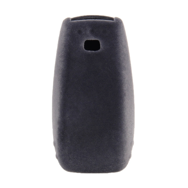 Car Remote Key Holder Flannel TPU Protective Case for Mercedes-Benz 2016 and Above E Series(Gray)