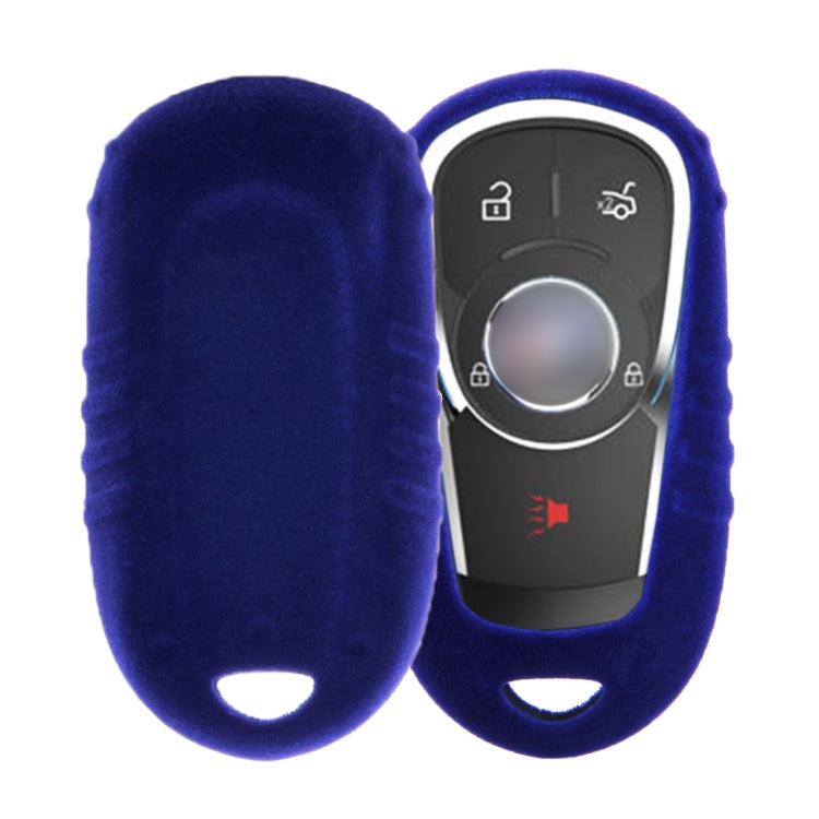Car Remote Key Holder Flannel TPU Protective Case for Buick 2016-2017 Regal, Angkewei, Angola(Blue)