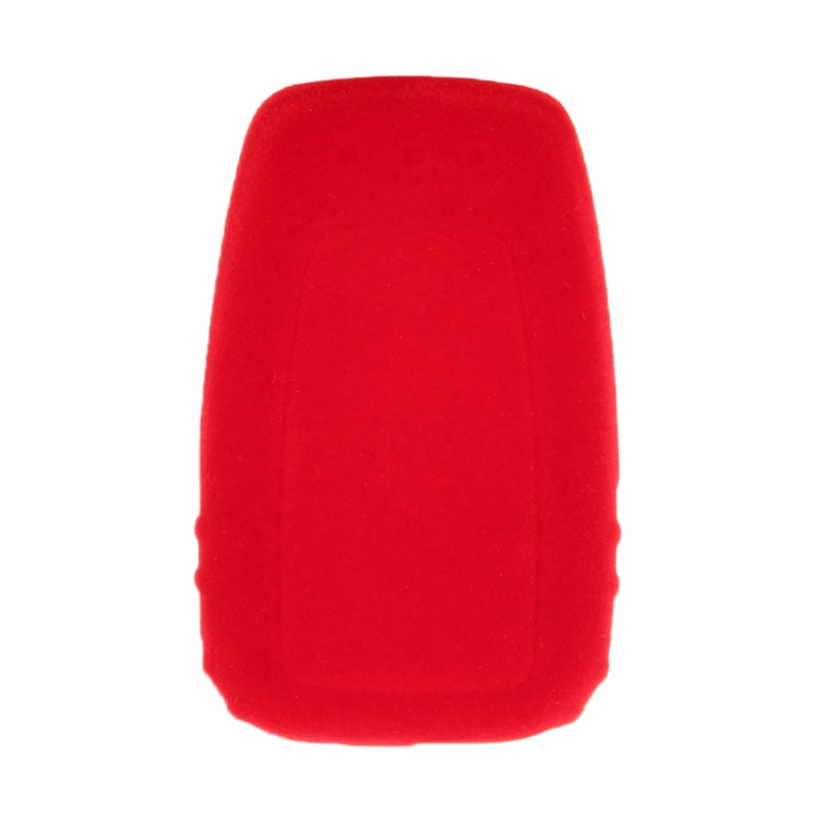 Car Remote Key Holder Flannel TPU Protective Case for Toyota 2018 Camry, Prado(Red)