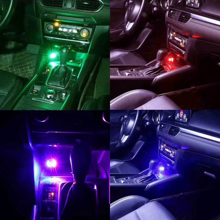 Car Styling USB LED Colorful Acoustic Atmosphere Light Touch Change Color Adjusting Mood Lamp