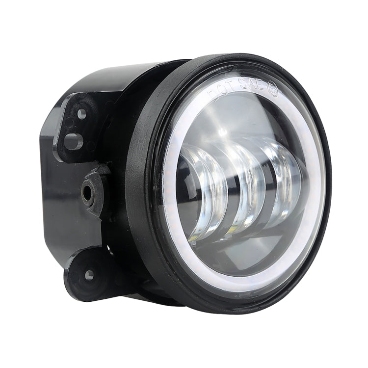 2 PCS IP67 Waterproof 30W 6500-7000K 2300LM 4 inch CREE 6-LED Lamp Driving Fog Lights with Angel Eyes for Jeep Wrangler