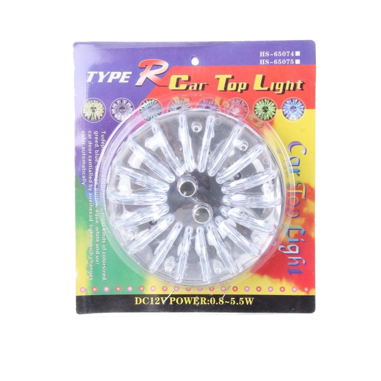 5W 300LM 9LEDs Red Light + Blue Light + White Light + Green Light Adjustable Light Car Dome Light, DC 12V