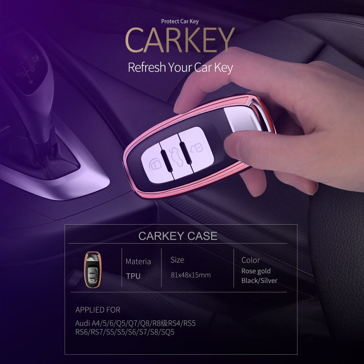 DUX DUCIS Quality TPU Electroplating Tech Applied for Audi A4/5/6/Q5/Q7/Q8/R8/RS4/RS5/RS6/RS7/S5/S6/S7/S8/SQ5 Flip Keyboard Cover