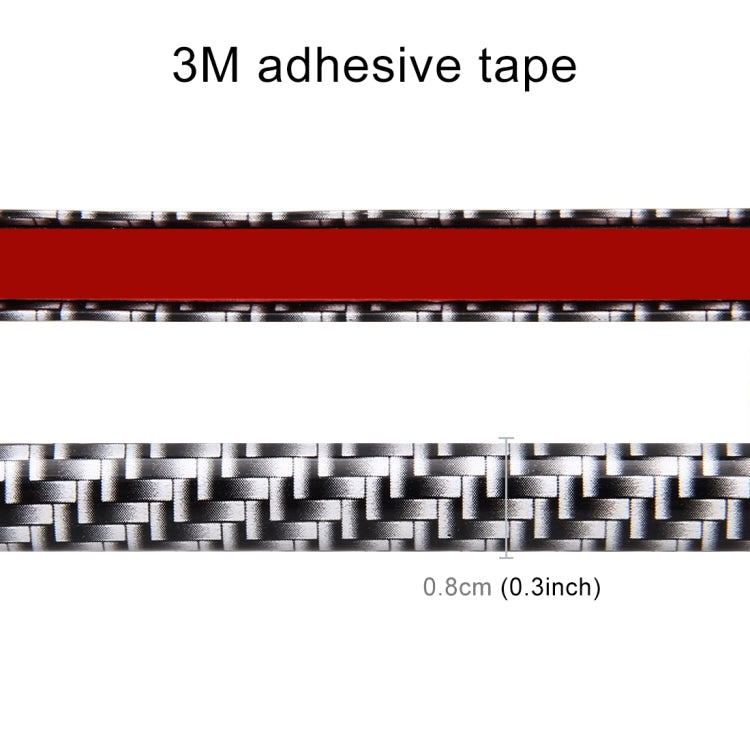 8m Universal DIY Carbon Fiber Rubber Auto Car Door Edge Seal Scratch Protector Decorative Strip