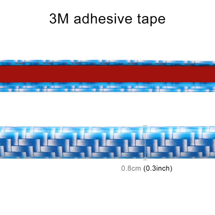 8m Universal DIY Carbon Fiber Rubber Auto Car Door Edge Seal Scratch Protector Decorative Strip
