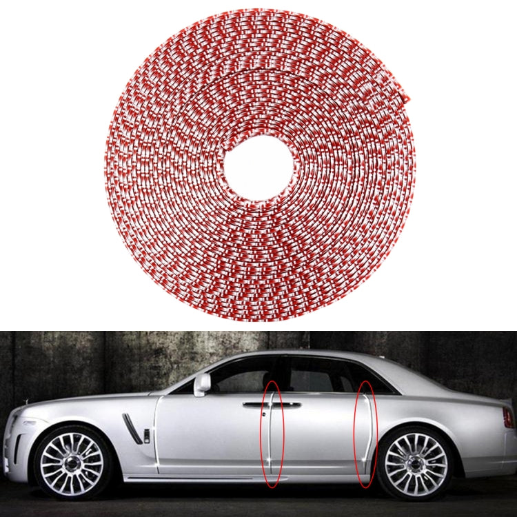 8m Universal DIY Carbon Fiber Rubber Auto Car Door Edge Seal Scratch Protector Decorative Strip