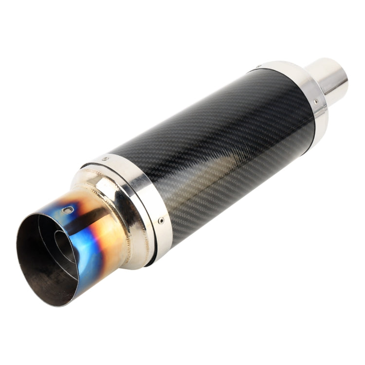 Universal Motorcycle Carbon Fiber Stainless Steel Exhaust Pipe Muffler, Connector Inside Diameter: 4.8cm