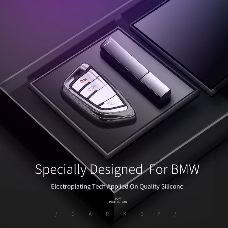 DUX DUCIS Quality TPU Electroplating Tech Applied for BMW Key Sets The New 5 Series 7 Blade Car Keys Package 530 lix5x6x1 Key Shell