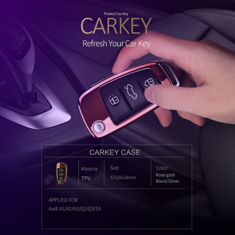 DUX DUCIS Quality TPU Electroplating Tech Applied for Audi A1/A2/A3/Q2/Q3/S3 Flip Keyboard Cover