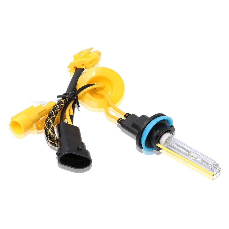 2 PCS H8 H9 H11 55W 2500LM 5500K White Light HID Conversion Kit LED Car Headlight Lamp Fog Light, Yellow Shell, AC 12V