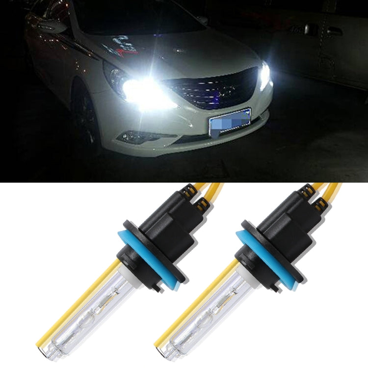 2 PCS H8 H9 H11 55W 2500LM 5500K White Light HID Conversion Kit LED Car Headlight Lamp Fog Light, Yellow Shell, AC 12V