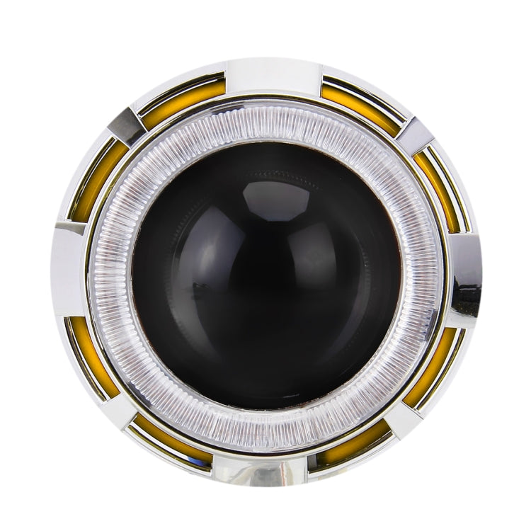 IPHCAR 2.5 inch 12V Bi-Xenon Projector Lens Headlight with Exquisite Angle Eyes Decoration for Right Driving