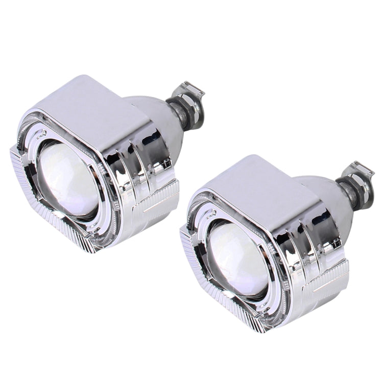 IPHCAR H1 2.5 inch 12V Bi-Xenon Projector Lens Headlight with Exquisite Angle Eyes Decoration for Left Driving (White Light)