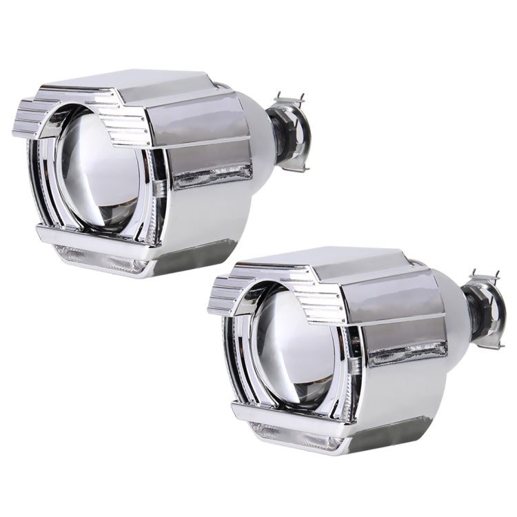 IPHCAR G151 H1 2.5 inch 12V Bi-Xenon Projector Lens Headlight with Exquisite Angle Eyes Decoration for Left Driving (White Light)