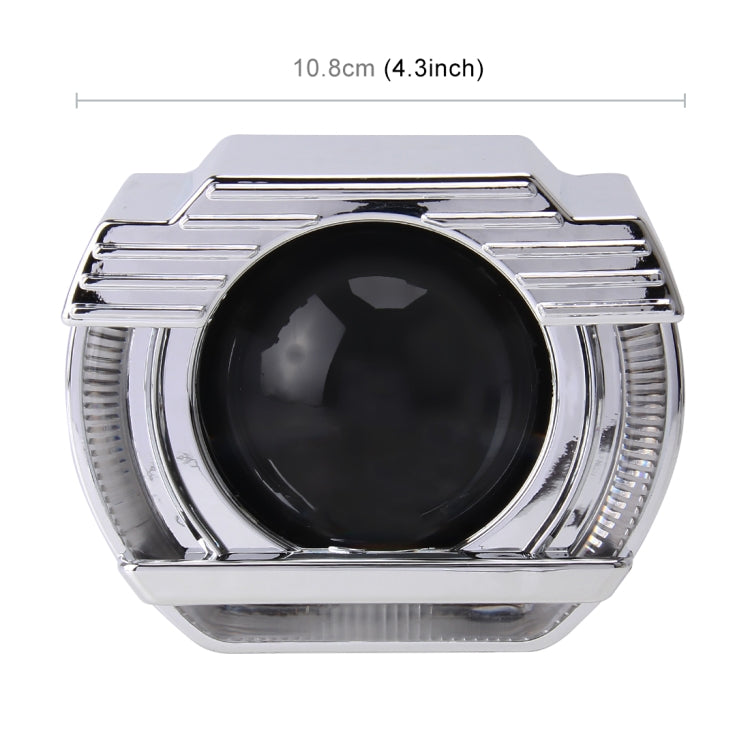 IPHCAR G151 H1 2.5 inch 12V Bi-Xenon Projector Lens Headlight with Exquisite Angle Eyes Decoration for Left Driving (White Light)
