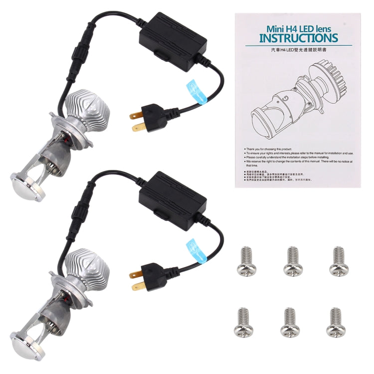 IPHCAR G6 H4 35W 4000LM 5500K 2 COB LED Waterproof IP65 Car Headlight Lamps, DC 9-32V for Right Driving (White Light)