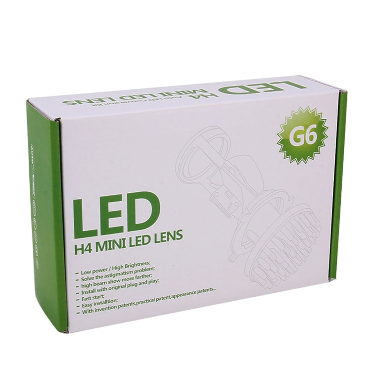 IPHCAR G6 H4 35W 4000LM 5500K 2 COB LED Waterproof IP65 Car Headlight Lamps, DC 9-32V for Right Driving (White Light)