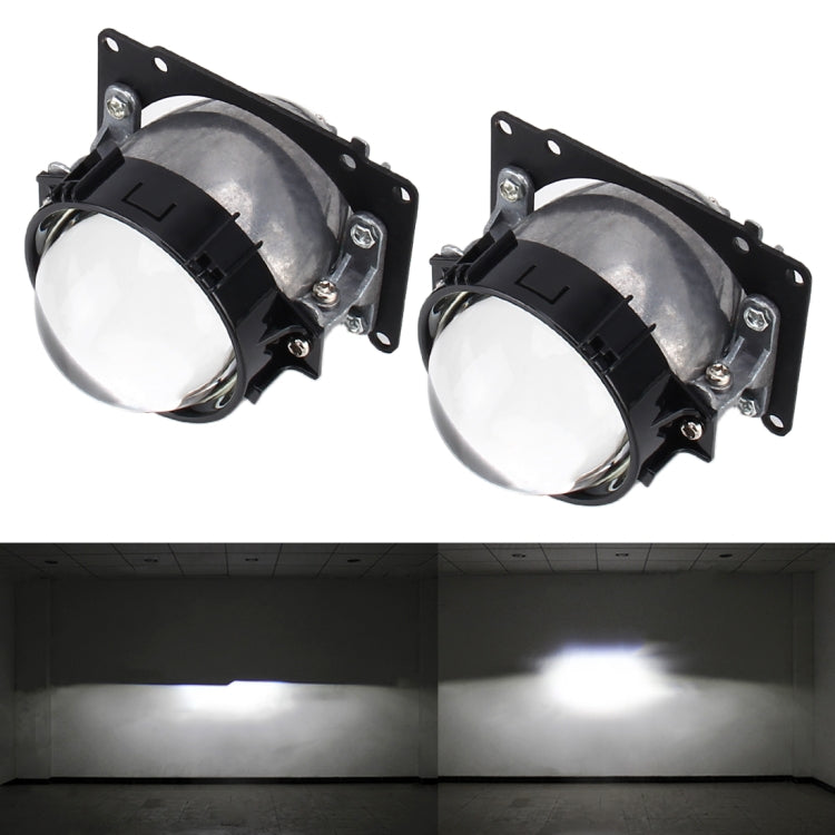 IPHCAR i2 2.8 inch DC12V 35W 6000K 4000LM LED Headlight Lamp with 3 High Power Lamp Beads for Left Driving (White Light)