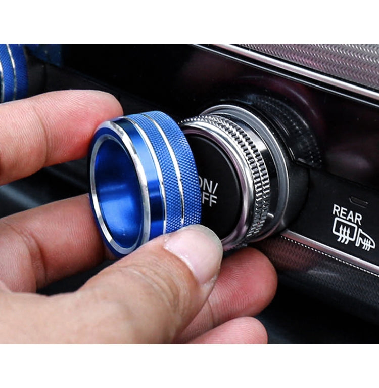 3 PCS Car Aluminum Alloy Air Conditioner Knob Case for Honda Tenth Generation Accord